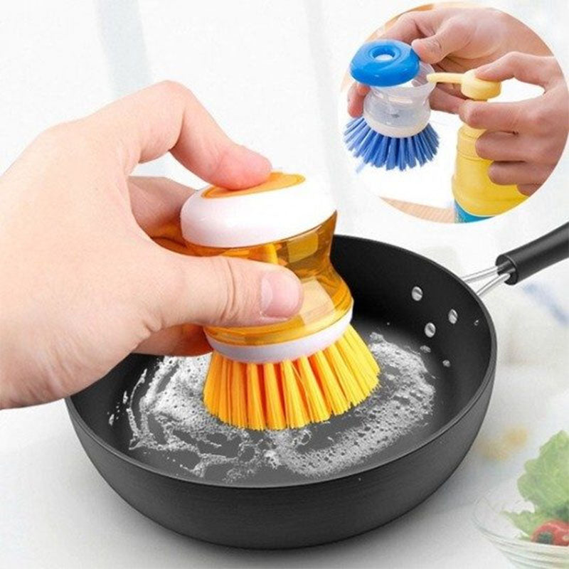 Dish Scrub Brush with Soap Dispenser