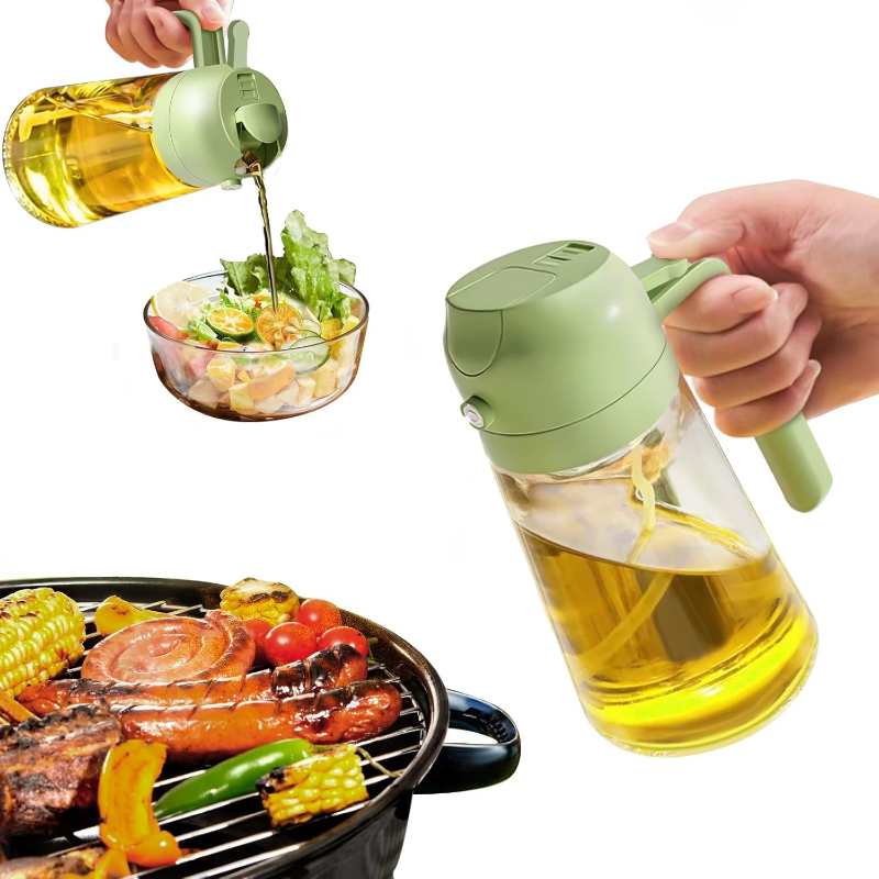 2-in-1 Glass Oil Dispenser and Sprayer