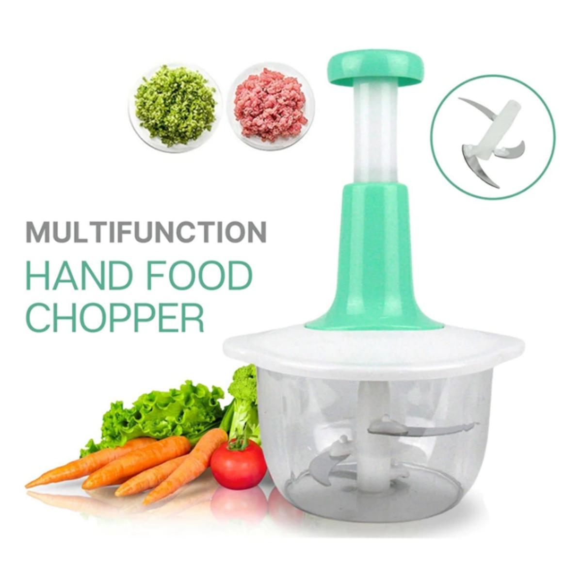 Double Blade Hand Push Chopper & Meat Mincer